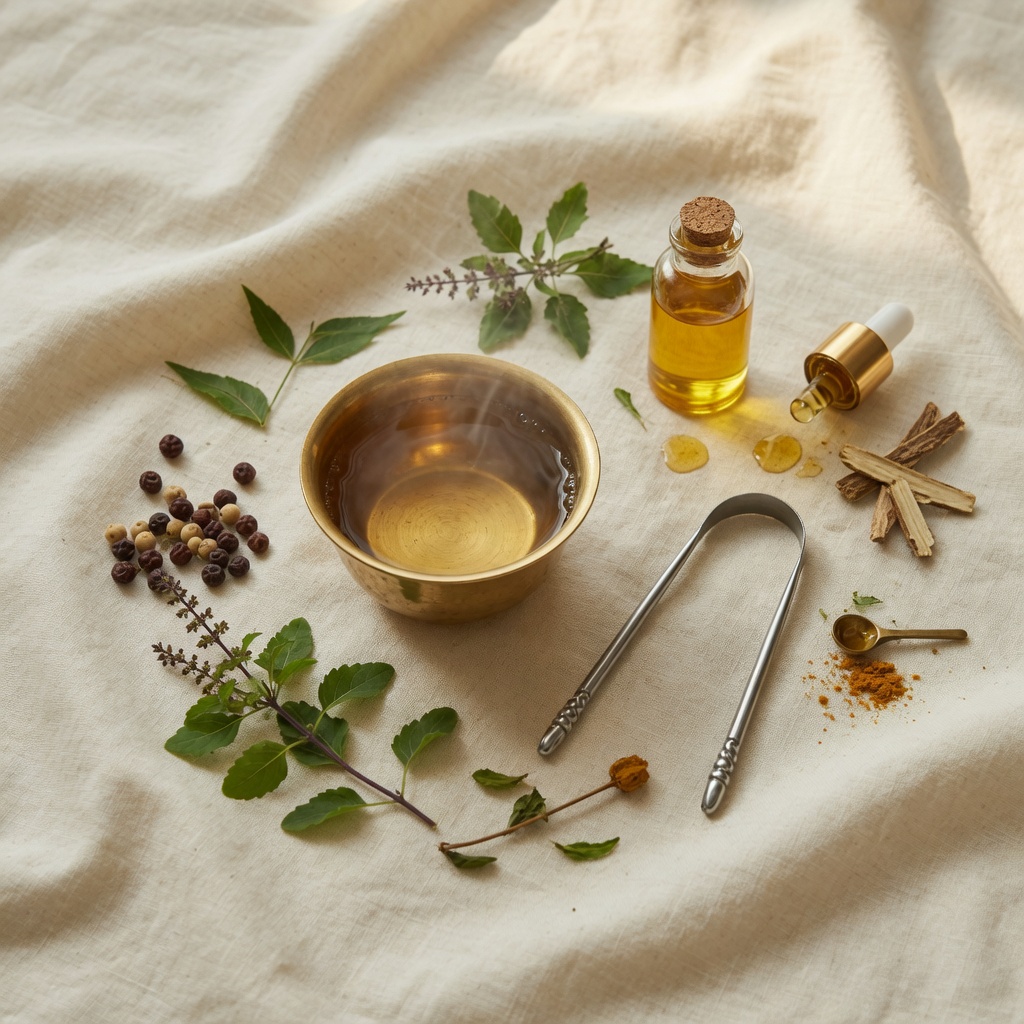 Ayurvedic daily ritual objects